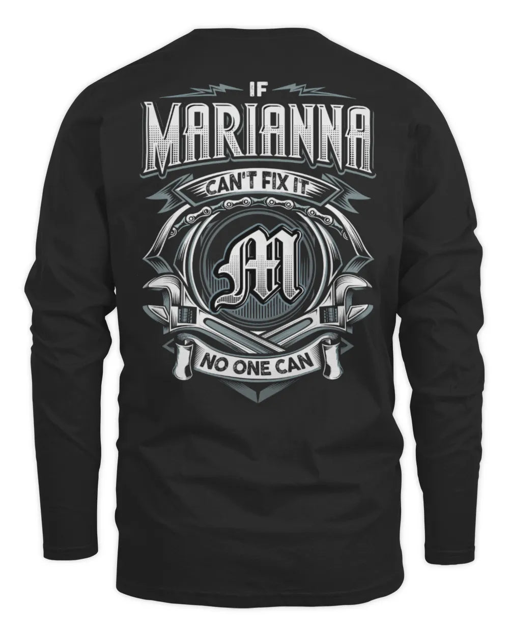 MARIANNA AP81-K4-626 - Personalized Ahmed Quote Apparel “If Ahmed Can't Fix It, No One Can” - Men's Long Sleeved T-Shirt - Black