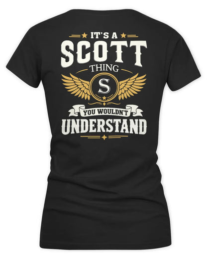 SCOTT KT06-M008 It’s a [NAME] Thing – You Wouldn’t Understand | Personalized Vintage T-Shirt - Women's V-Neck T-Shirt - Black