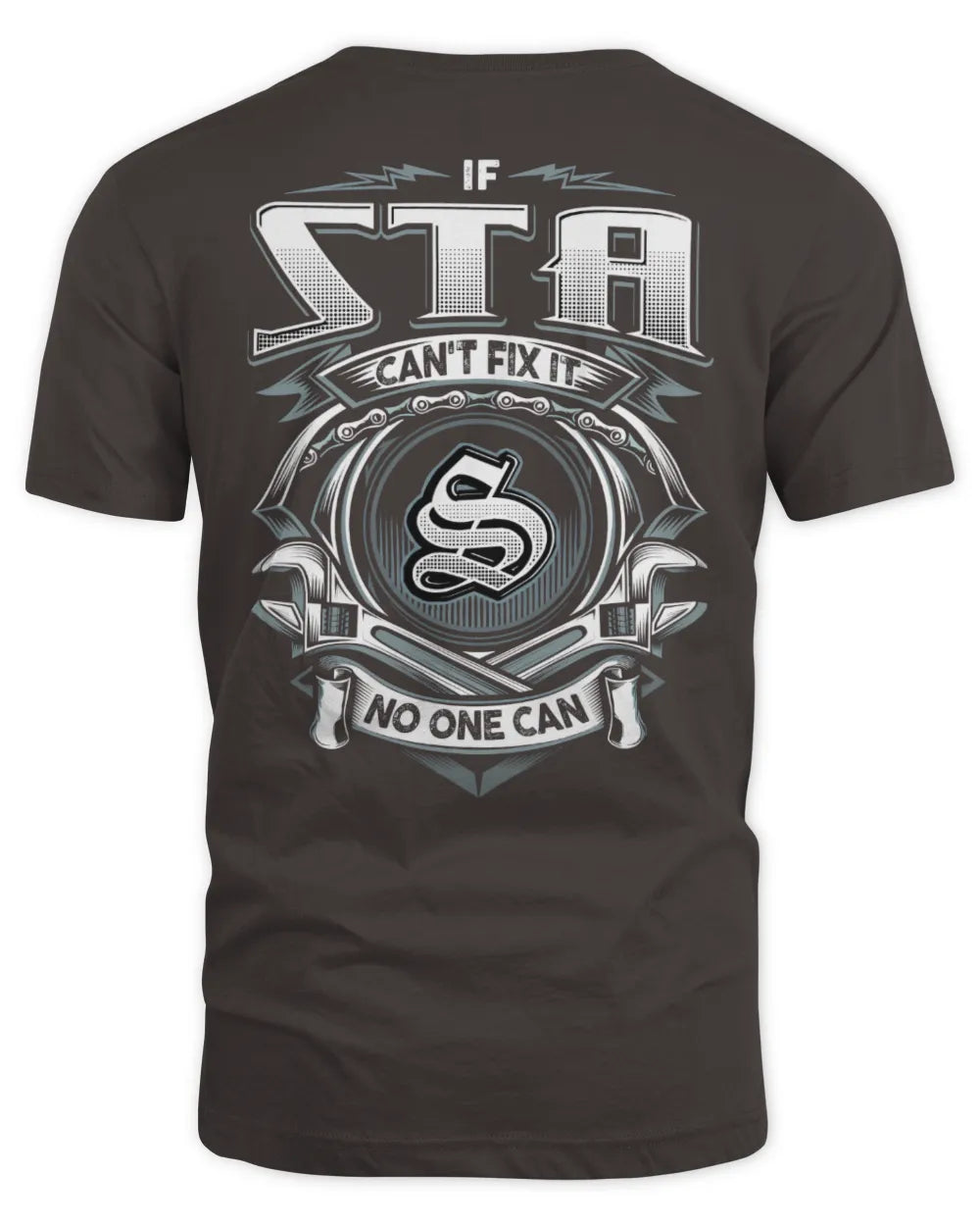 STA AP81-K4-626 - Personalized Ahmed Quote Apparel “If Ahmed Can't Fix It, No One Can” - Unisex Standard T-Shirt - Dark Chocolate