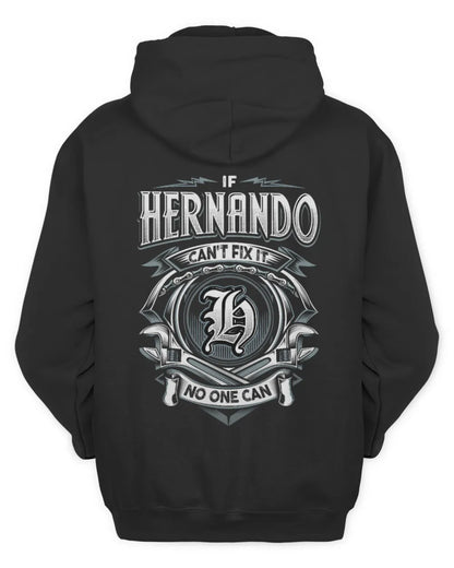HERNANDO AP81-K4-626 - Personalized Ahmed Quote Apparel “If Ahmed Can't Fix It, No One Can” - Unisex Hoodie - Black
