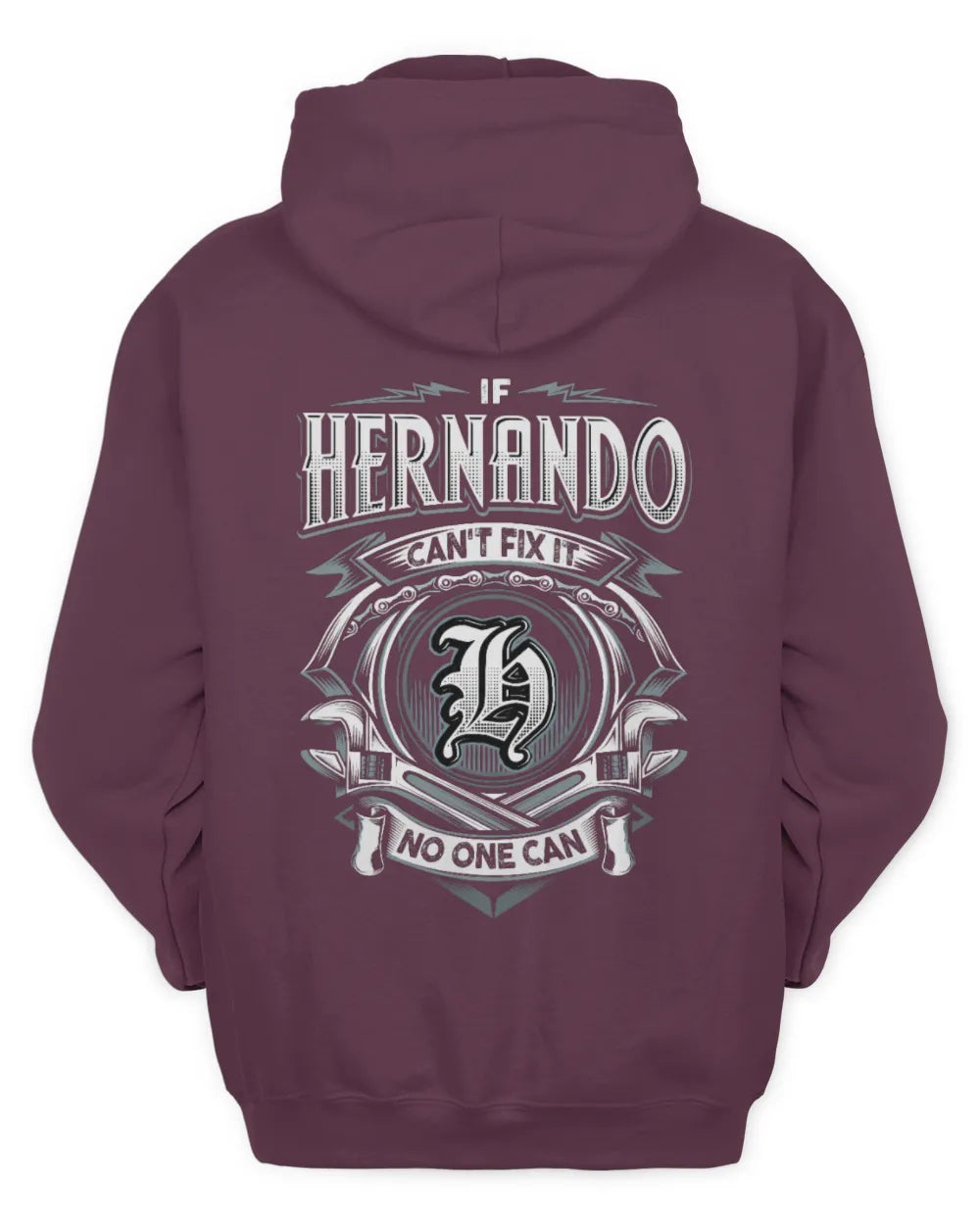 HERNANDO AP81-K4-626 - Personalized Ahmed Quote Apparel “If Ahmed Can't Fix It, No One Can” - Unisex Hoodie - Maroon