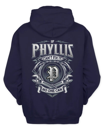 PHYLLIS AP81-K4-626 - Personalized Ahmed Quote Apparel “If Ahmed Can't Fix It, No One Can” - Unisex Hoodie - Navy