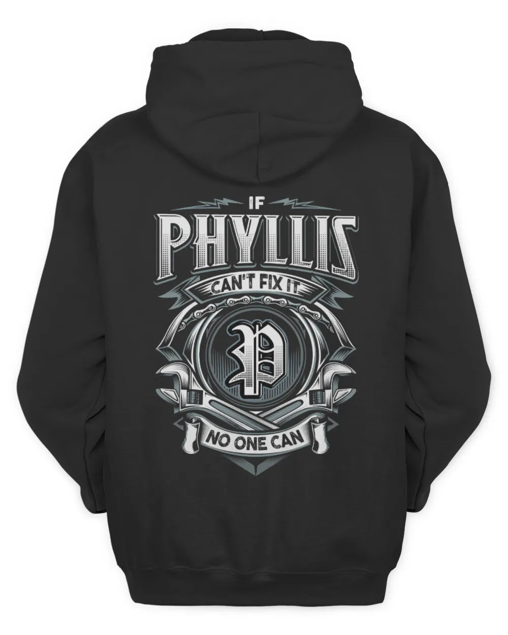 PHYLLIS AP81-K4-626 - Personalized Ahmed Quote Apparel “If Ahmed Can't Fix It, No One Can” - Unisex Hoodie - Black