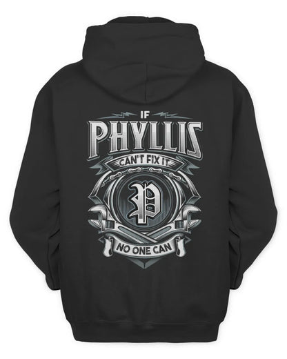 PHYLLIS AP81-K4-626 - Personalized Ahmed Quote Apparel “If Ahmed Can't Fix It, No One Can” - Unisex Hoodie - Black