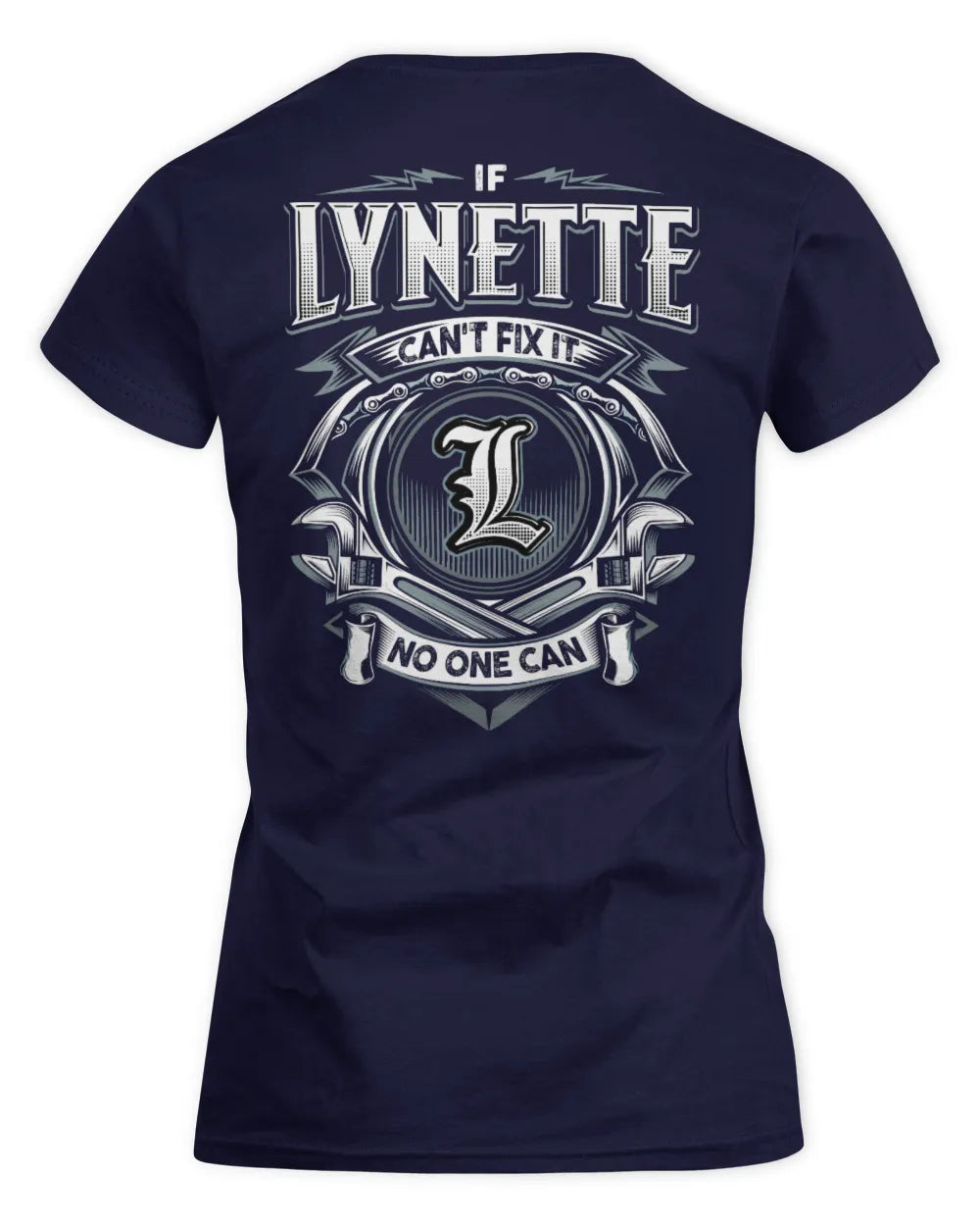 LYNETTE AP81-K4-626 - Personalized Ahmed Quote Apparel “If Ahmed Can't Fix It, No One Can” - Women's Standard T-Shirt - Navy
