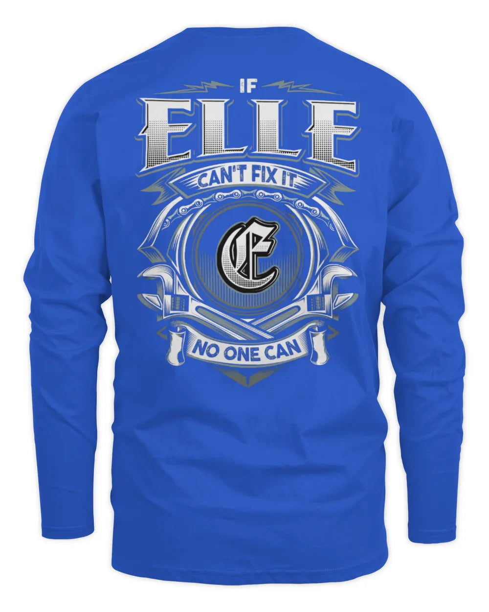 ELLE AP81-K4-626 - Personalized Ahmed Quote Apparel “If Ahmed Can't Fix It, No One Can” - Men's Long Sleeved T-Shirt - Royal