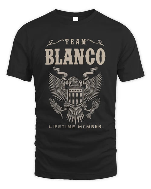 BLANCO TP06-K82 – Personalized Classic Style Apparel “Team NAME Lifetime Member” - Unisex Standard T-Shirt - Black