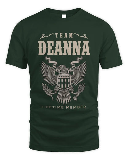DEANNA TP06-K82 – Personalized Classic Style Apparel “Team NAME Lifetime Member” - Unisex Standard T-Shirt - Forest Green