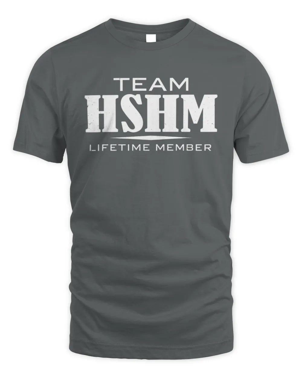 HSHM BL62-K4-128 - Personalized “Team NAME Lifetime Member” - Unisex Standard T-Shirt - Charcoal