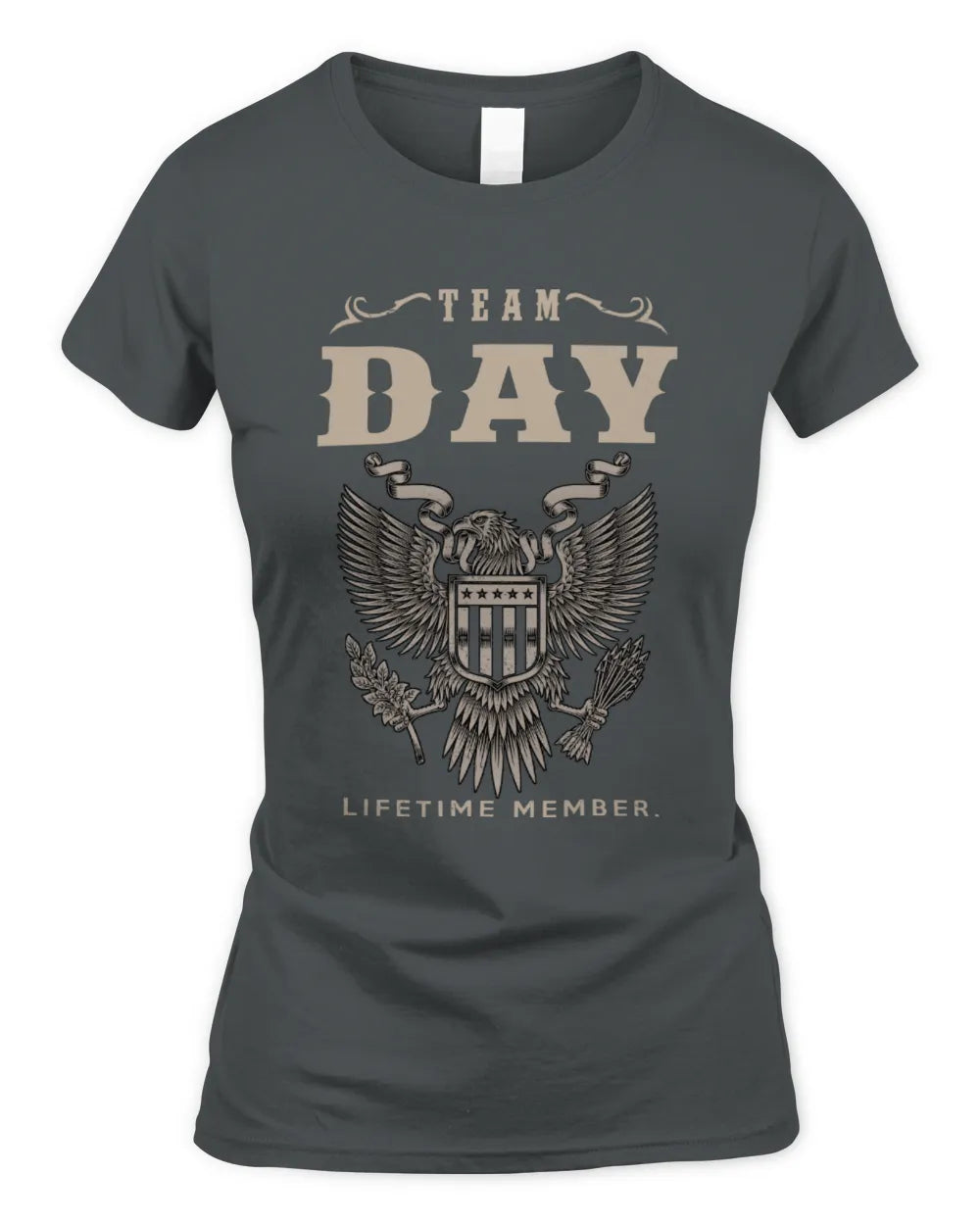 DAY TP06-K82 – Personalized Classic Style Apparel “Team NAME Lifetime Member” - Women's Standard T-Shirt - Charcoal