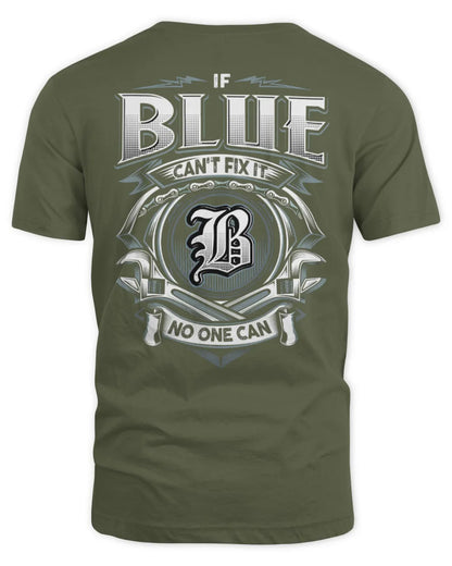 BLUE AP81-K4-626 - Personalized Ahmed Quote Apparel “If Ahmed Can't Fix It, No One Can” - Unisex Standard T-Shirt - Military Green