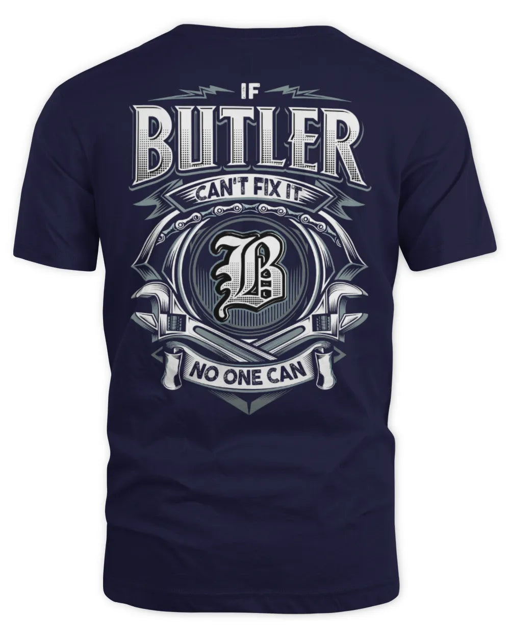 BUTLER AP81-K4-626 - Personalized Ahmed Quote Apparel “If Ahmed Can't Fix It, No One Can” - Unisex Standard T-Shirt - Navy