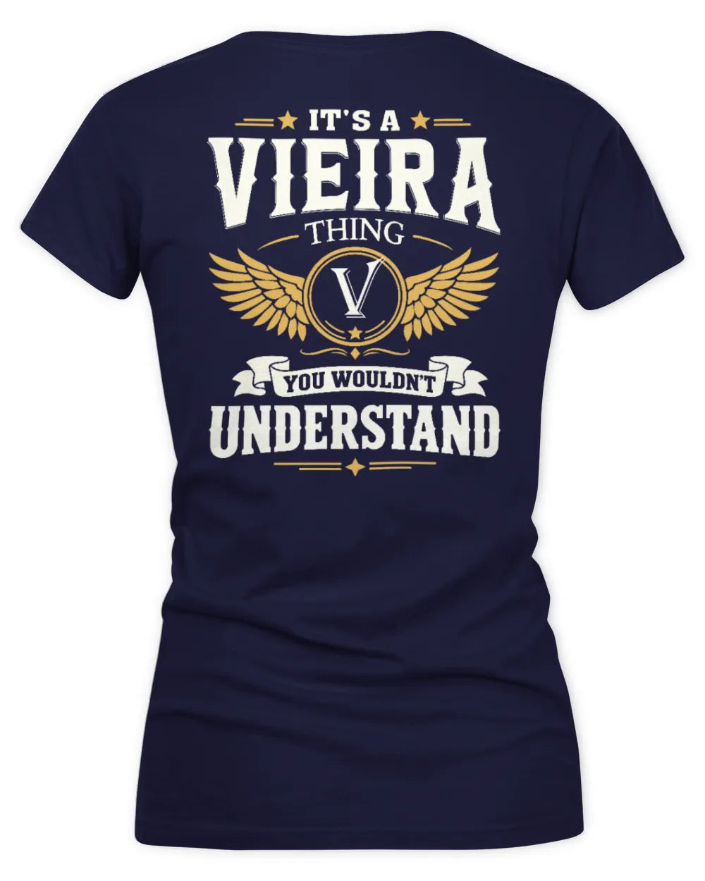 VIEIRA KT06-M008 It’s a [NAME] Thing – You Wouldn’t Understand | Personalized Vintage T-Shirt - Women's V-Neck T-Shirt - Navy