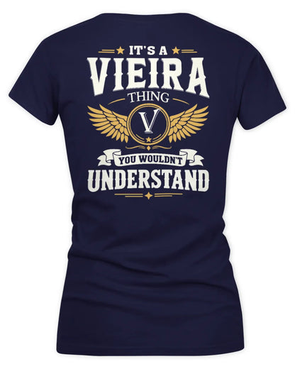 VIEIRA KT06-M008 It’s a [NAME] Thing – You Wouldn’t Understand | Personalized Vintage T-Shirt - Women's V-Neck T-Shirt - Navy