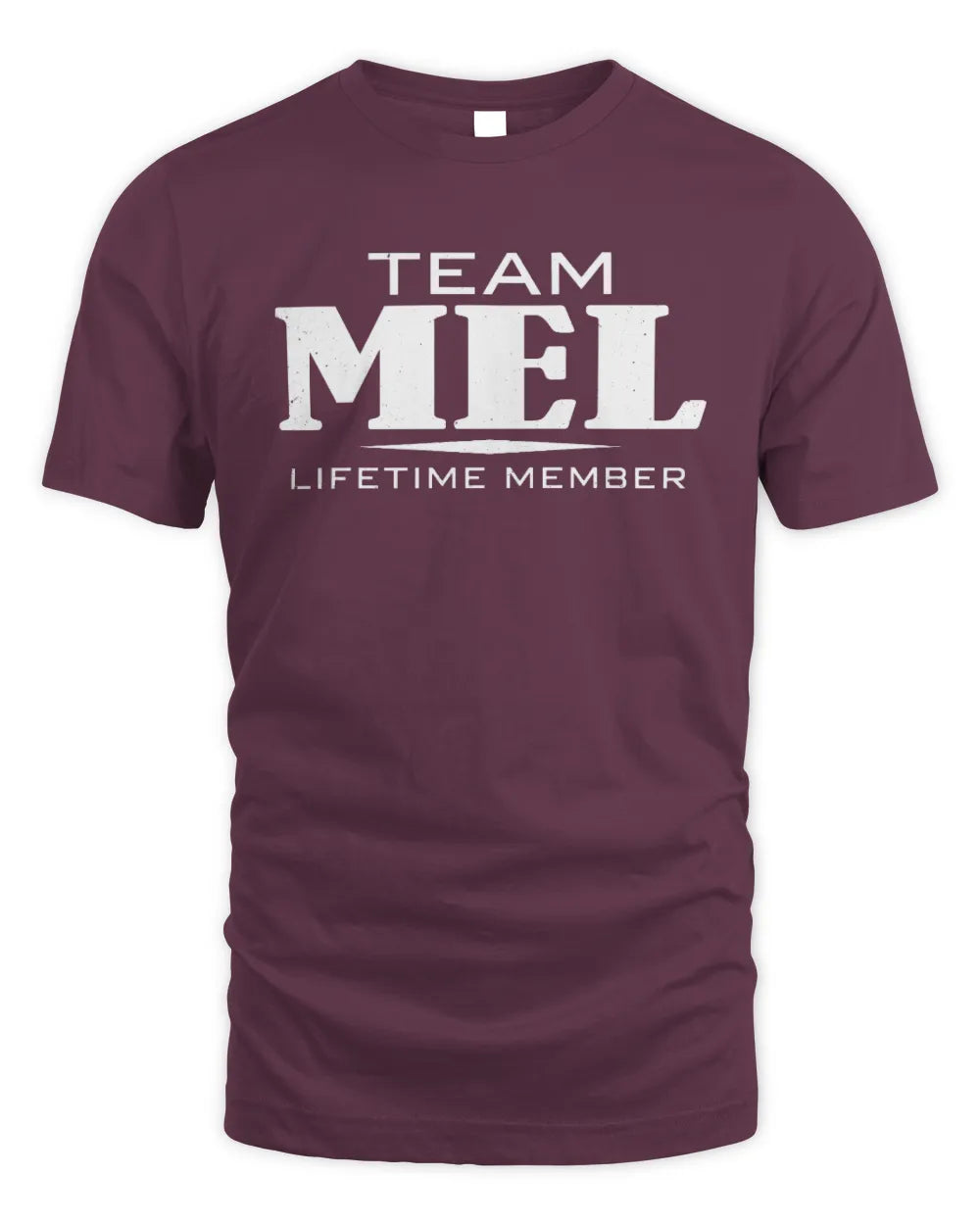MEL BL62-K4-128 - Personalized “Team NAME Lifetime Member” - Unisex Standard T-Shirt - Maroon
