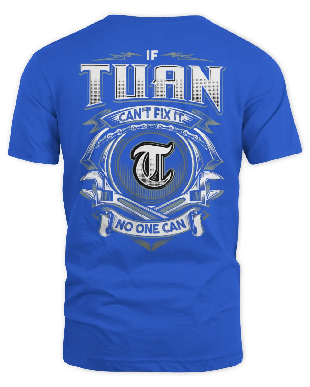TUAN AP81-K4-626 - Personalized Ahmed Quote Apparel “If Ahmed Can't Fix It, No One Can” - Unisex Standard T-Shirt - Royal