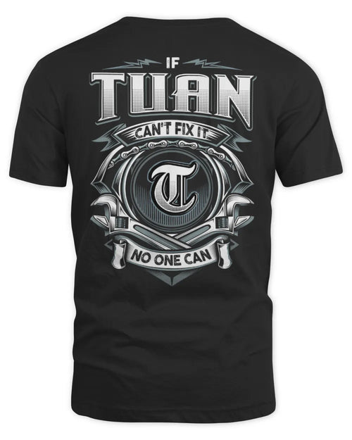 TUAN AP81-K4-626 - Personalized Ahmed Quote Apparel “If Ahmed Can't Fix It, No One Can” - Unisex Standard T-Shirt - Black