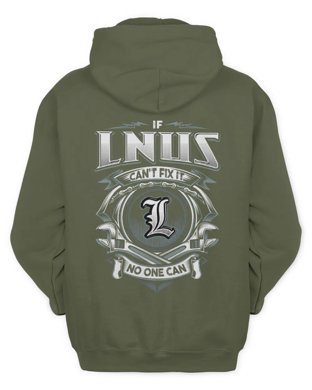 LNUS AP81-K4-626 - Personalized Ahmed Quote Apparel “If Ahmed Can't Fix It, No One Can” - Unisex Hoodie - Military Green
