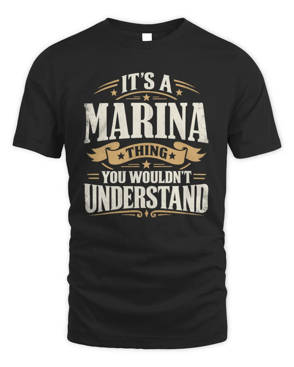 MARINA P08 TH51 - Personalized “It’s a/an [NAME] Thing – You Wouldn’t Understand” Shirt - Unisex Standard T-Shirt - Black