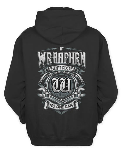 WRAAPHRN AP81-K4-626 - Personalized Ahmed Quote Apparel “If Ahmed Can't Fix It, No One Can” - Unisex Hoodie - Black