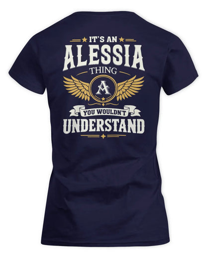 ALESSIA KT06-M008 It’s a [NAME] Thing – You Wouldn’t Understand | Personalized Vintage T-Shirt - Women's Standard T-Shirt - Navy