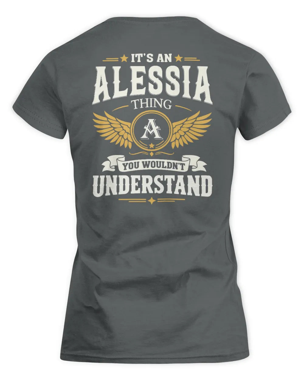 ALESSIA KT06-M008 It’s a [NAME] Thing – You Wouldn’t Understand | Personalized Vintage T-Shirt - Women's Standard T-Shirt - Charcoal
