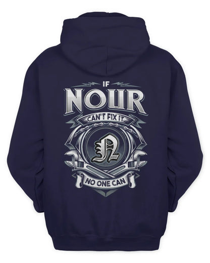 NOUR AP81-K4-626 - Personalized Ahmed Quote Apparel “If Ahmed Can't Fix It, No One Can” - Unisex Hoodie - Navy