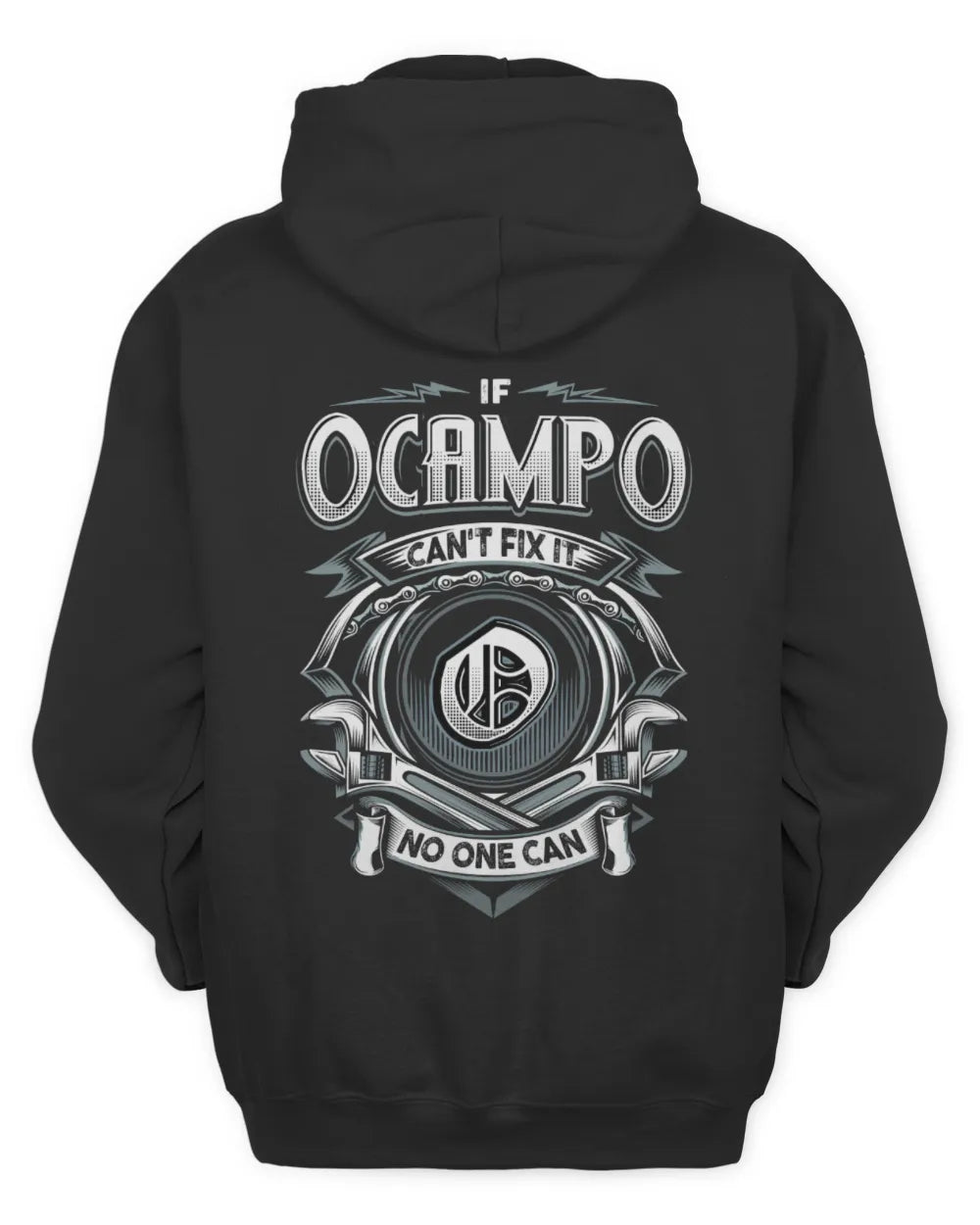 OCAMPO AP81-K4-626 - Personalized Ahmed Quote Apparel “If Ahmed Can't Fix It, No One Can” - Unisex Hoodie - Black