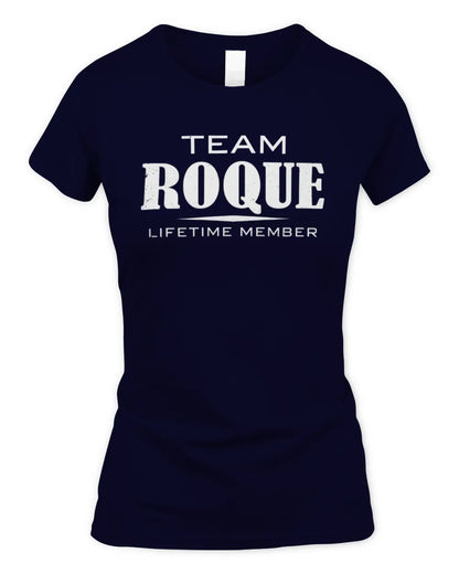 ROQUE BL62-K4-128 - Personalized “Team NAME Lifetime Member” - Women's Standard T-Shirt - Navy