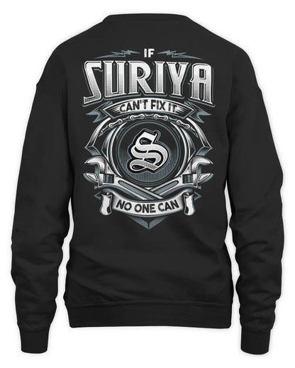 SURIYA AP81-K4-626 - Personalized Ahmed Quote Apparel “If Ahmed Can't Fix It, No One Can” - Unisex Sweatshirt - Black
