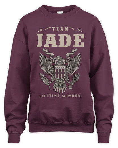 JADE TP06-K82 – Personalized Classic Style Apparel “Team NAME Lifetime Member” - Unisex Sweatshirt - Maroon