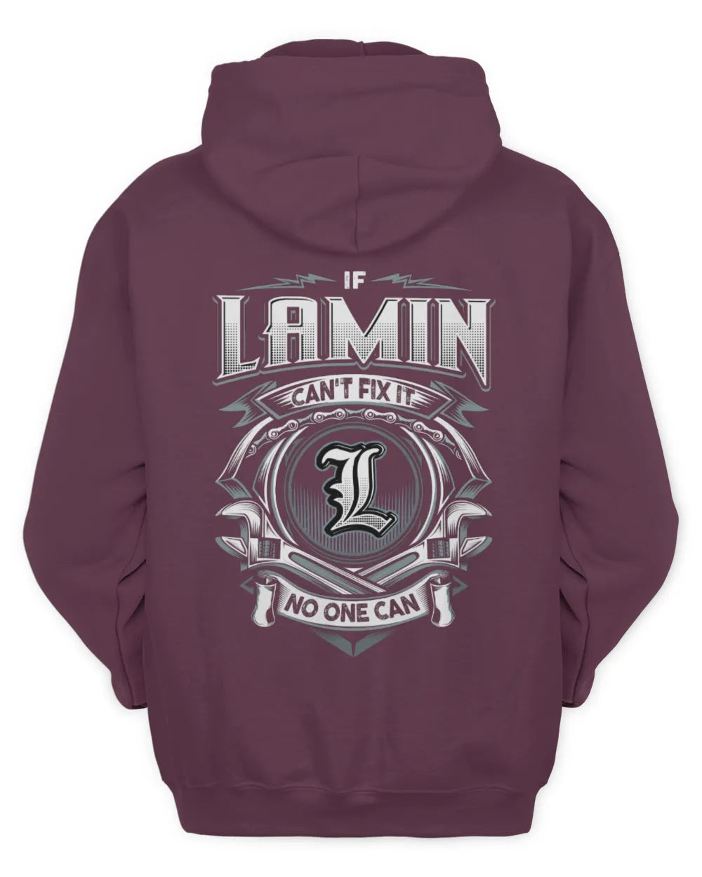 LAMIN AP81-K4-626 - Personalized Ahmed Quote Apparel “If Ahmed Can't Fix It, No One Can” - Unisex Hoodie - Maroon