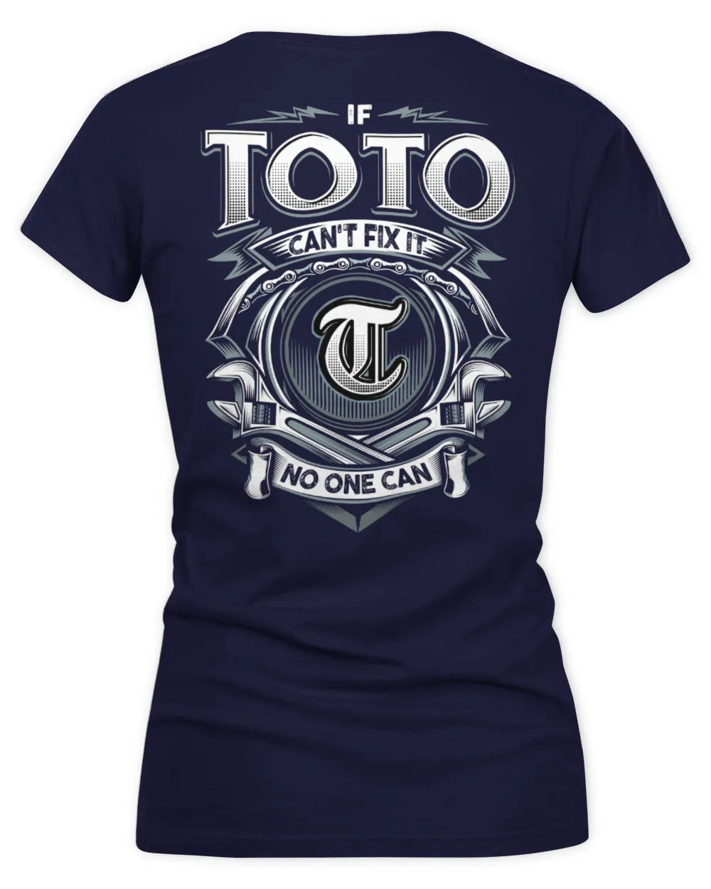TOTO AP81-K4-626 - Personalized Ahmed Quote Apparel “If Ahmed Can't Fix It, No One Can” - Women's V-Neck T-Shirt - Navy