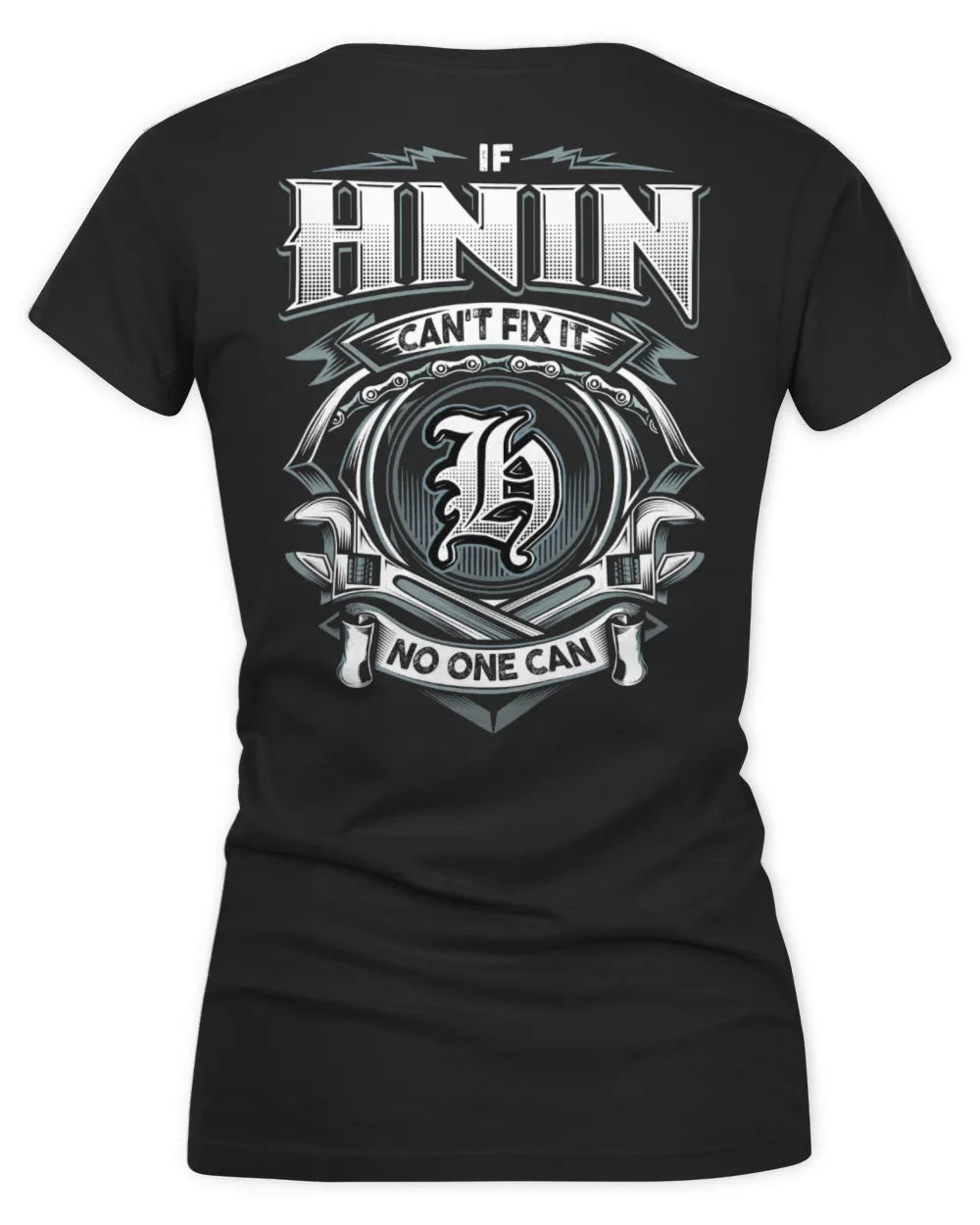 HNIN AP81-K4-626 - Personalized Ahmed Quote Apparel “If Ahmed Can't Fix It, No One Can” - Women's V-Neck T-Shirt - Black
