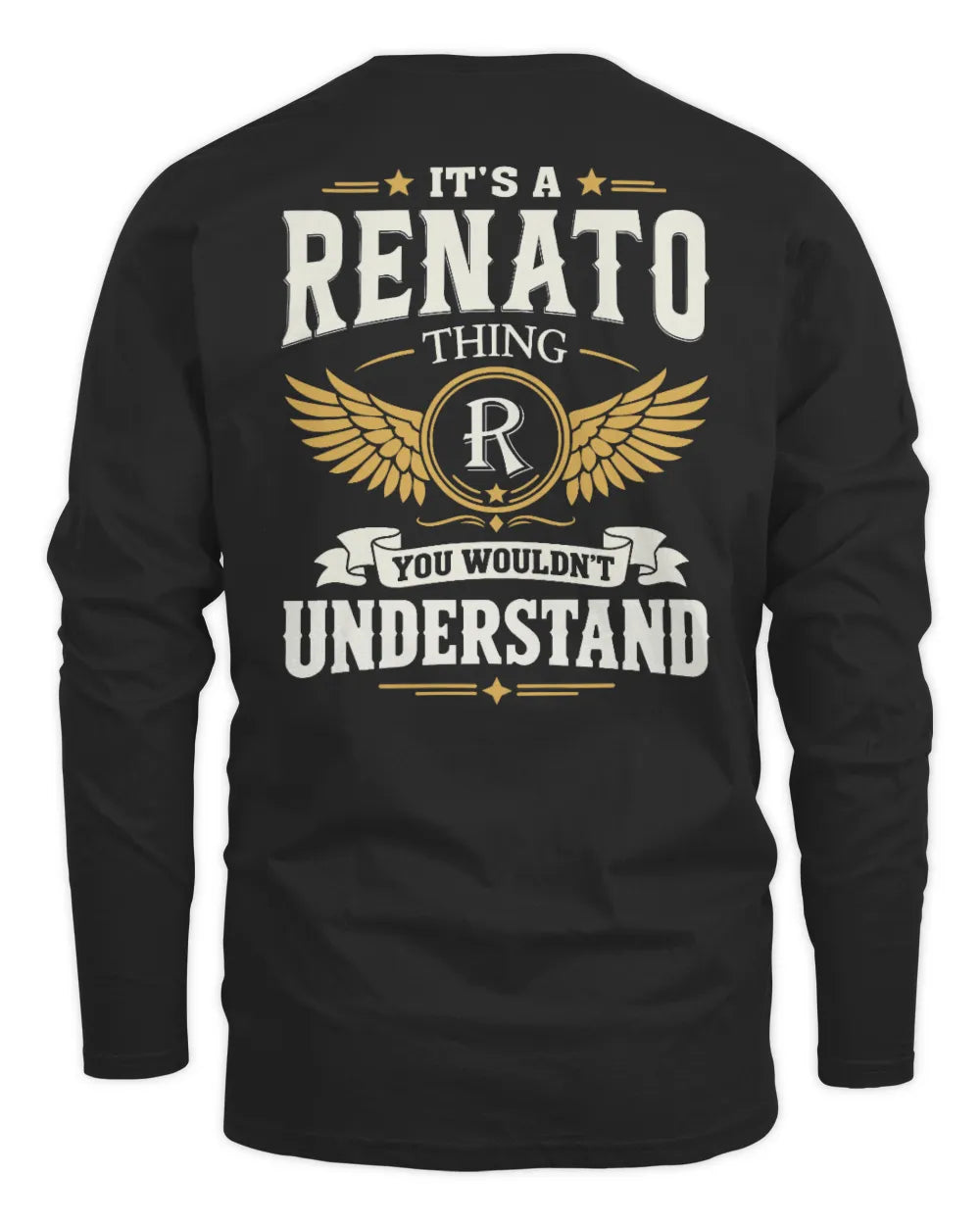 RENATO KT06-M008 It’s a [NAME] Thing – You Wouldn’t Understand | Personalized Vintage T-Shirt - Men's Long Sleeved T-Shirt - Black