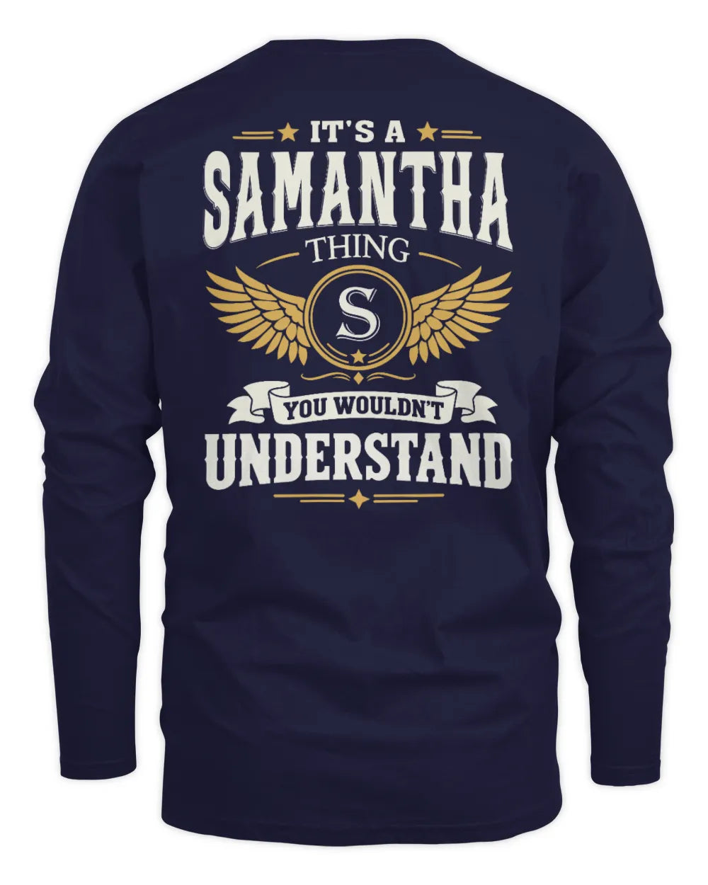SAMANTHA KT06-M008 It’s a [NAME] Thing – You Wouldn’t Understand | Personalized Vintage T-Shirt - Men's Long Sleeved T-Shirt - Navy