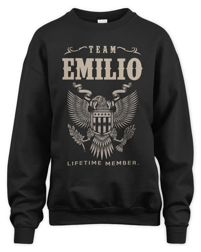 EMILIO TP06-K82 – Personalized Classic Style Apparel “Team NAME Lifetime Member” - Unisex Sweatshirt - Black