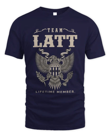 LATT TP06-K82 – Personalized Classic Style Apparel “Team NAME Lifetime Member” - Unisex Standard T-Shirt - Navy