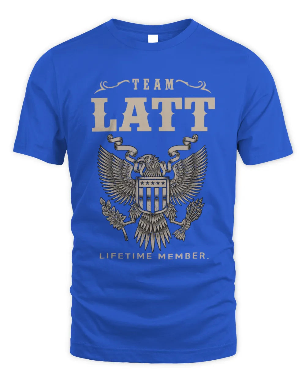 LATT TP06-K82 – Personalized Classic Style Apparel “Team NAME Lifetime Member” - Unisex Standard T-Shirt - Royal