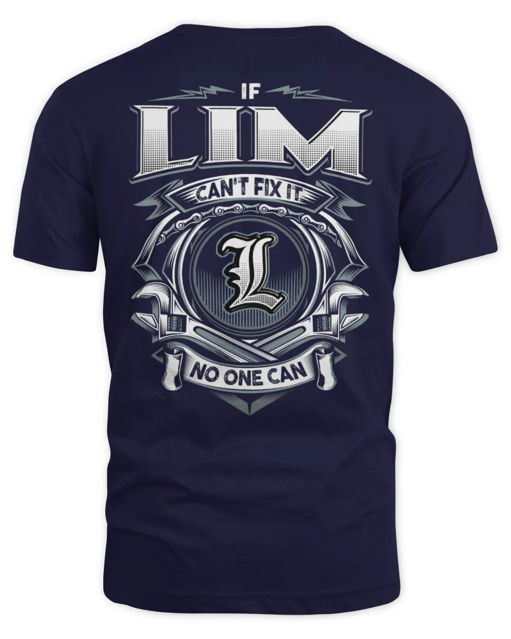 LIM AP81-K4-626 - Personalized Ahmed Quote Apparel “If Ahmed Can't Fix It, No One Can” - Unisex Standard T-Shirt - Navy