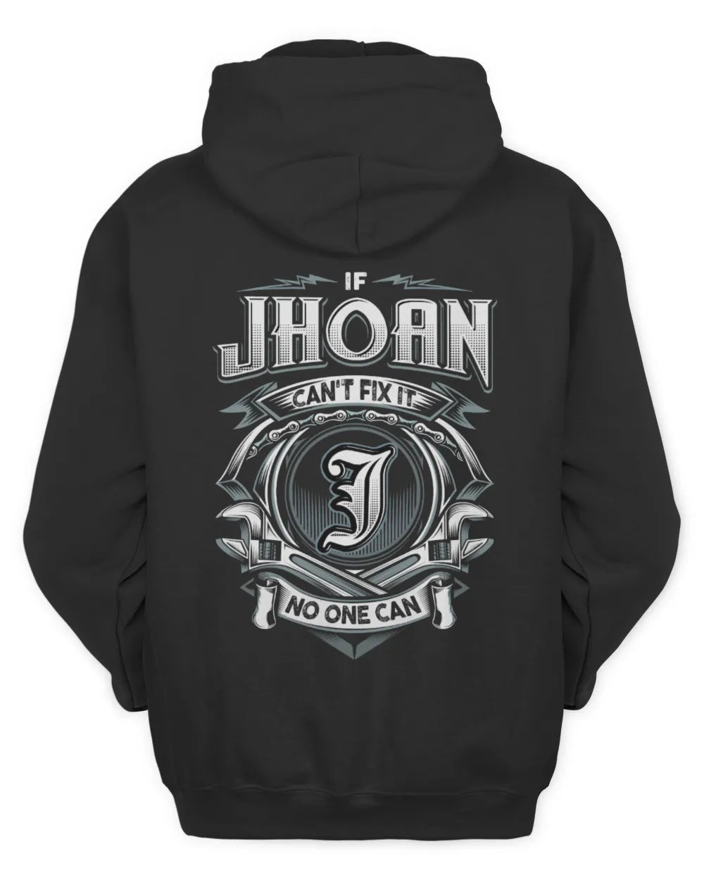 JHOAN AP81-K4-626 - Personalized Ahmed Quote Apparel “If Ahmed Can't Fix It, No One Can” - Unisex Hoodie - Black