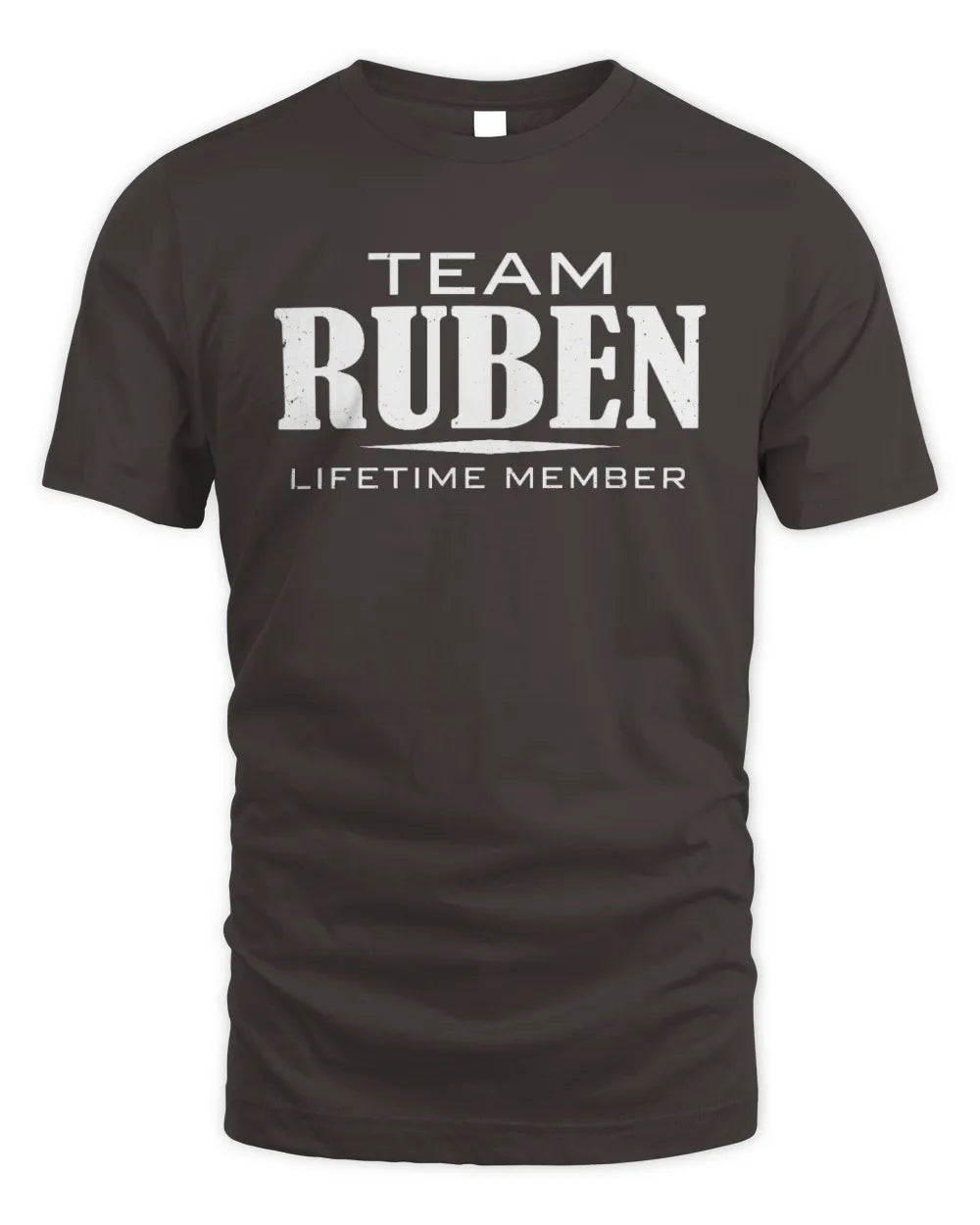 RUBEN BL62-K4-128 - Personalized “Team NAME Lifetime Member” - Unisex Standard T-Shirt - Dark Chocolate