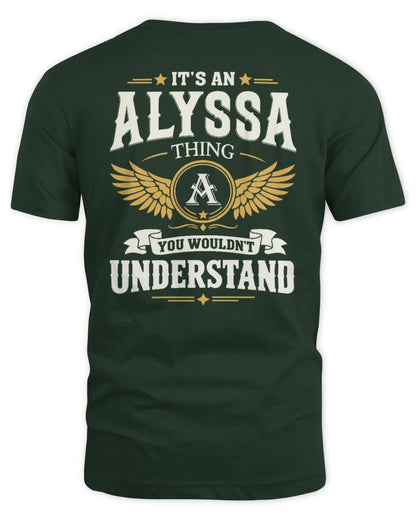 ALYSSA KT06-M008 It’s a [NAME] Thing – You Wouldn’t Understand | Personalized Vintage T-Shirt - Unisex Standard T-Shirt - Forest Green