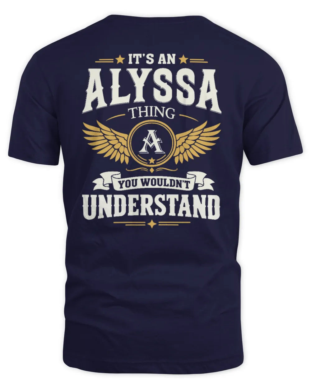 ALYSSA KT06-M008 It’s a [NAME] Thing – You Wouldn’t Understand | Personalized Vintage T-Shirt - Unisex Standard T-Shirt - Navy