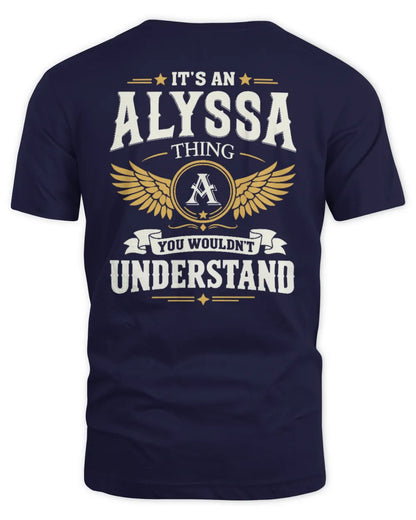 ALYSSA KT06-M008 It’s a [NAME] Thing – You Wouldn’t Understand | Personalized Vintage T-Shirt - Unisex Standard T-Shirt - Navy