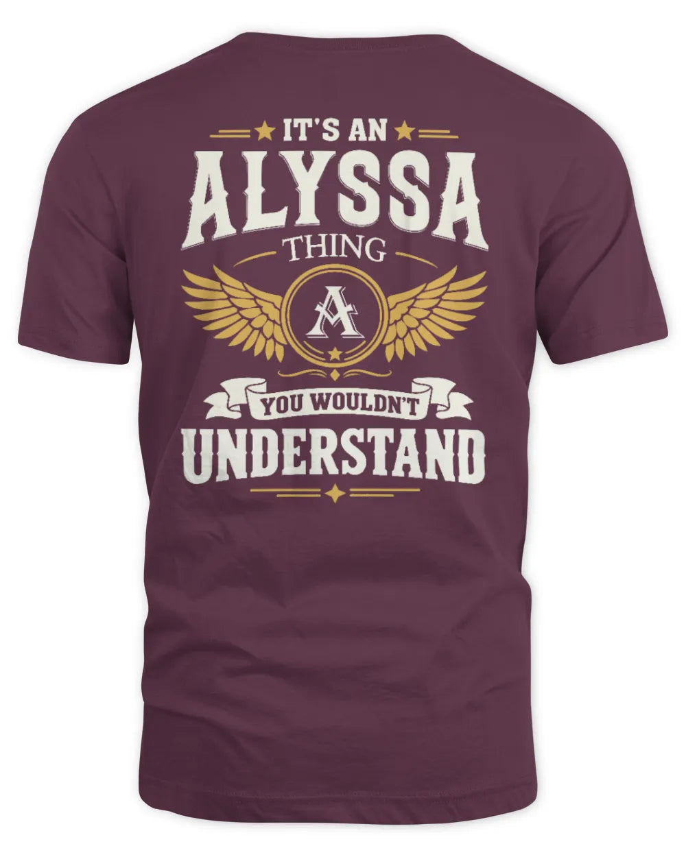 ALYSSA KT06-M008 It’s a [NAME] Thing – You Wouldn’t Understand | Personalized Vintage T-Shirt - Unisex Standard T-Shirt - Maroon