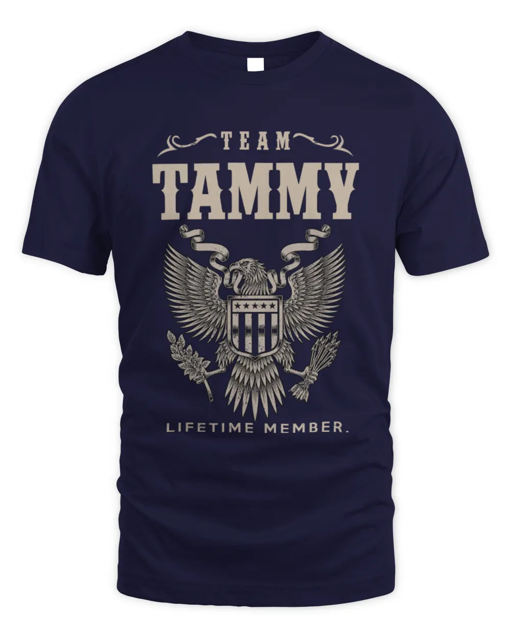TAMMY TP06-K82 – Personalized Classic Style Apparel “Team NAME Lifetime Member” - Unisex Standard T-Shirt - Navy