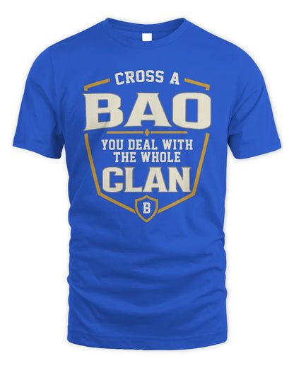 BAO NT1-K008 Cross A/An NAME, You Deal With the Whole Clan | Personalized Vintage T-Shirt - Unisex Standard T-Shirt - Royal