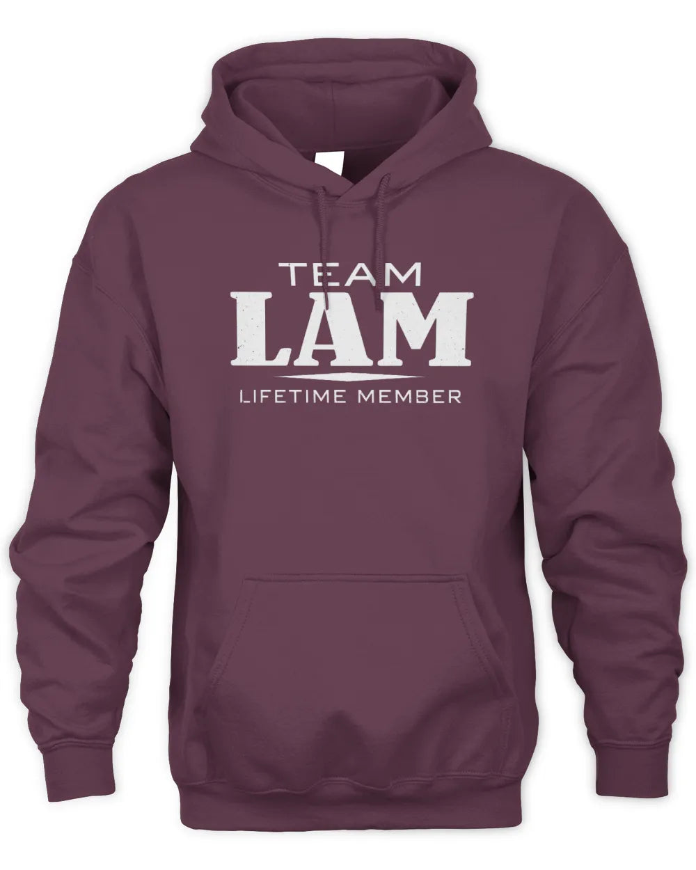LAM BL62-K4-128 - Personalized “Team NAME Lifetime Member” - Unisex Hoodie - Maroon