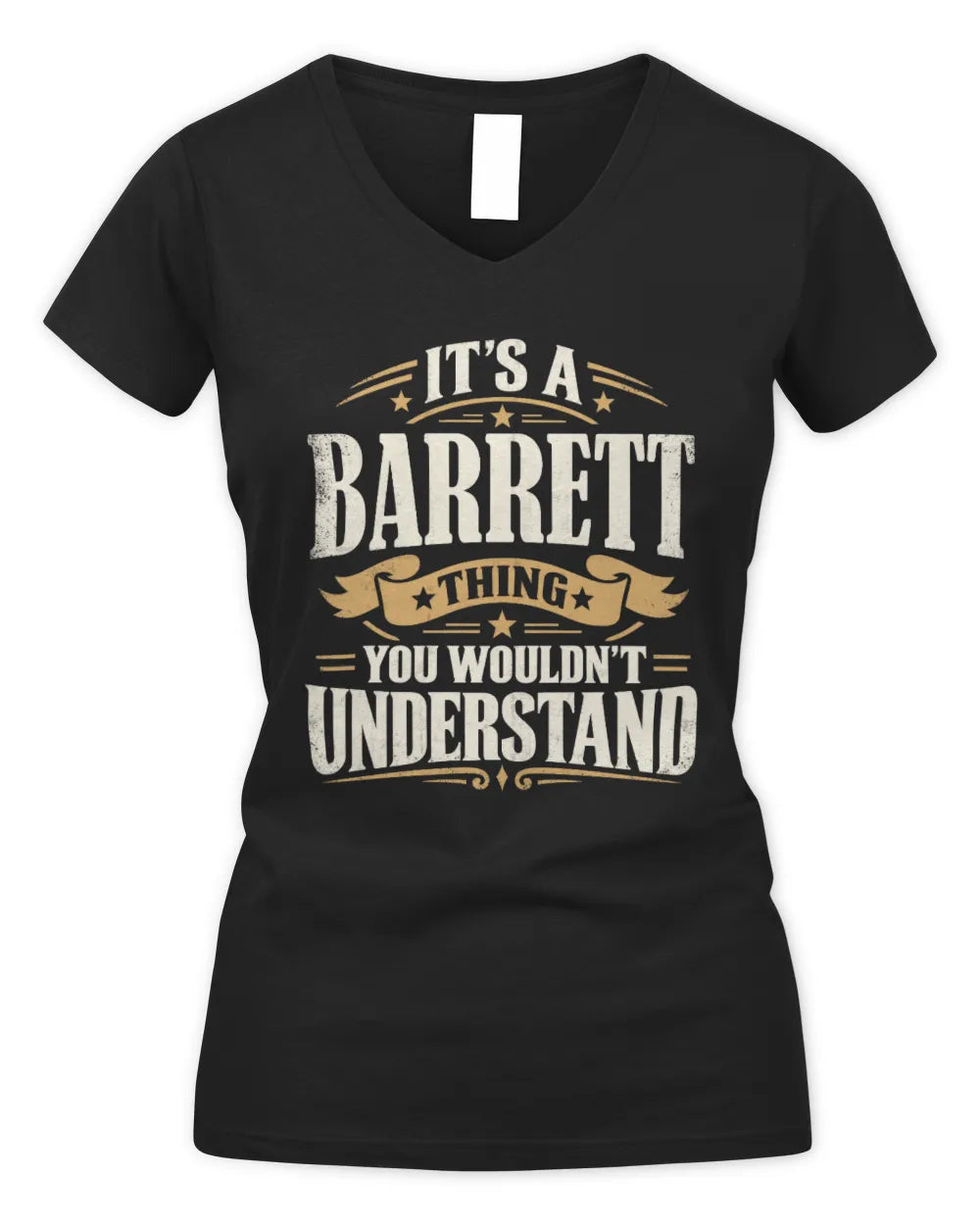 BARRETT P08 TH51 - Personalized “It’s a/an [NAME] Thing – You Wouldn’t Understand” Shirt - Women's V-Neck T-Shirt - Black